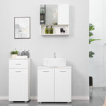 Bathroom Wall-mounted Mirror Cabinet W/ Double Door