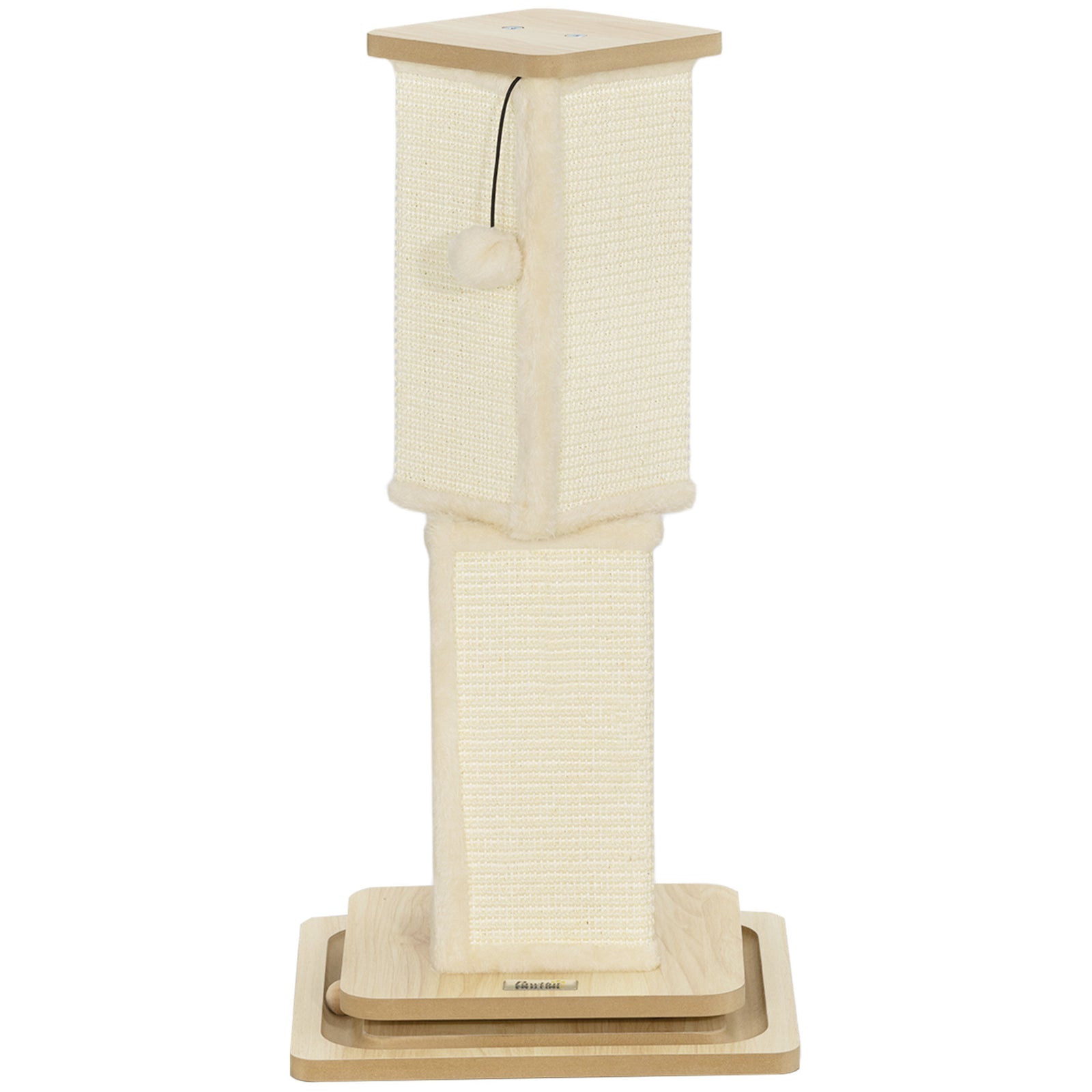 67cm Cat Scratching Post 3 In 1 Cat Scratcher W/ Track Ball Toy