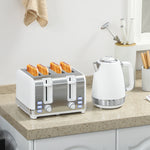 Quick Boil Kettle & Toaster Set | White