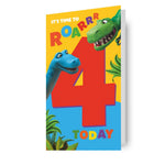 Age 4 Sticker Birthday Card Official Product