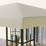 3x3m Gazebo Canopy Replacement Cover, With Drain Holes | Cream
