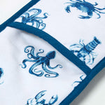 Blue Sea Animal 100% Cotton Double Oven Glove
