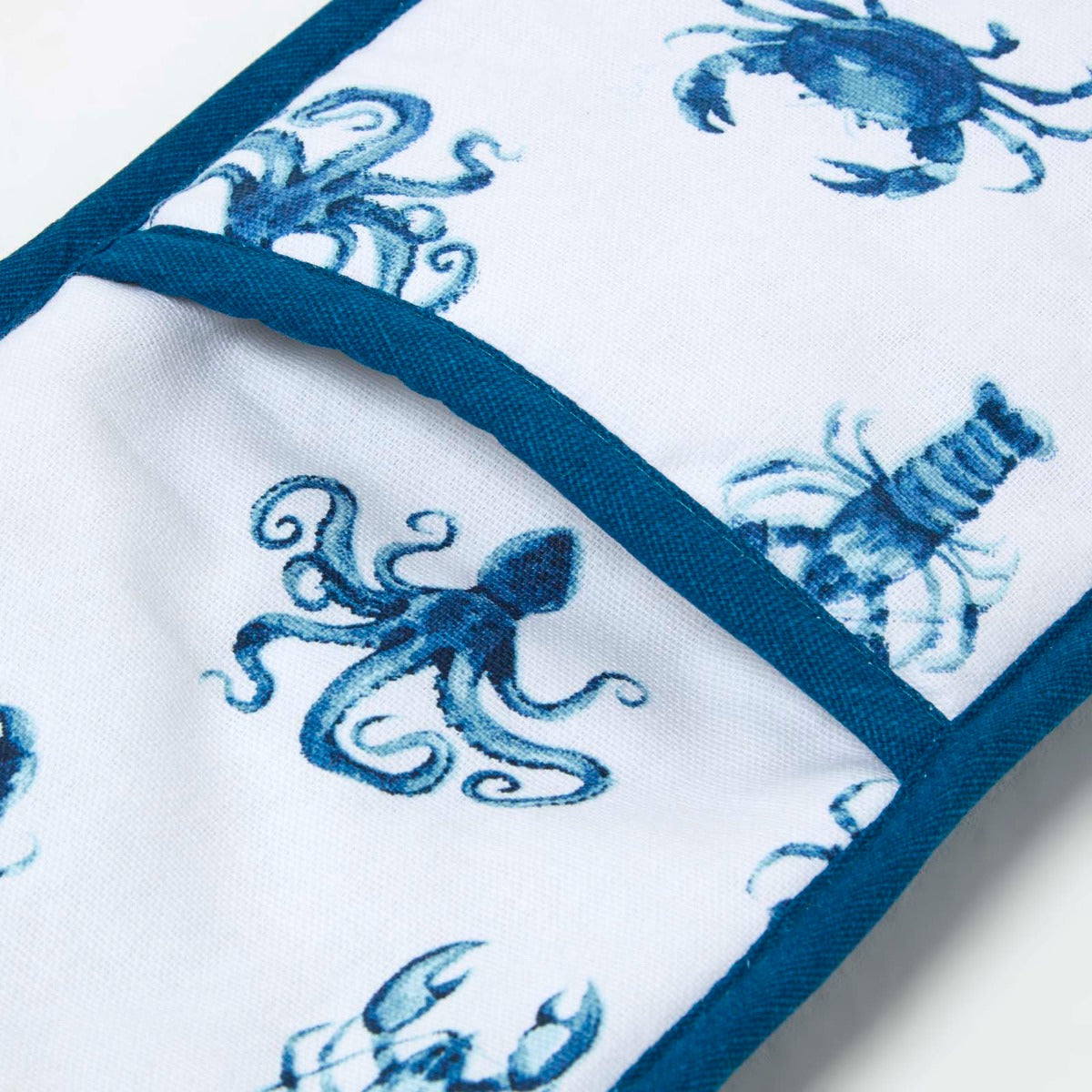 Blue Sea Animal 100% Cotton Double Oven Glove