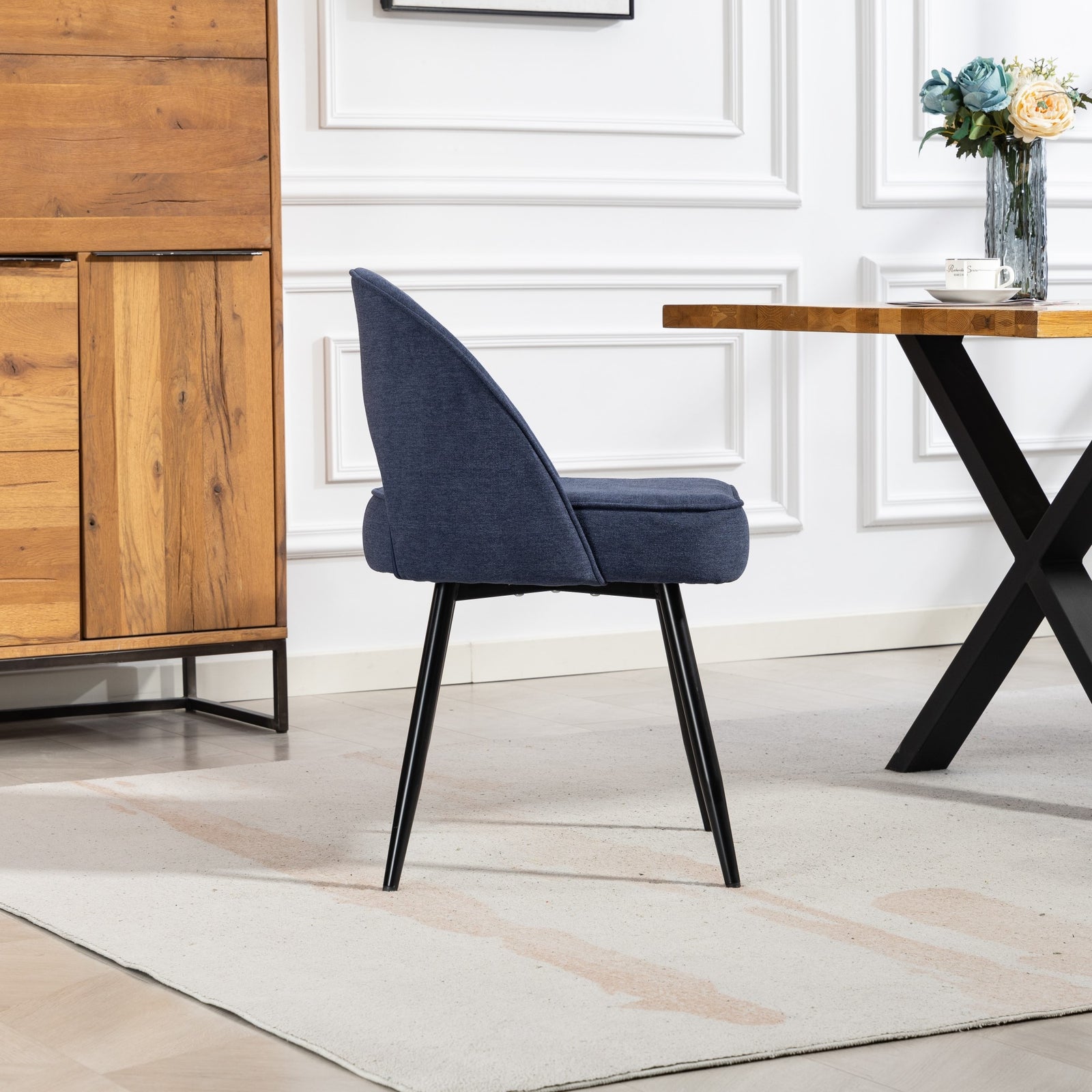 Ashley Fabric Dining Chairs - Set Of 2 | Denim