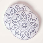 Henna Round Grey Outdoor Cushion 40 Cm, Set Of 2 | 40cm | Grey