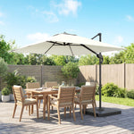 2.4 X 2.4 M Cantilever Parasol W/ Umbrella Weights | Cream