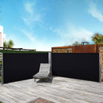 Double Canopy Pull-out Side Awning | Black