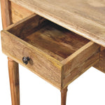 Artisan Furniture Solid Wood Oakish Turned Leg Writing Desk