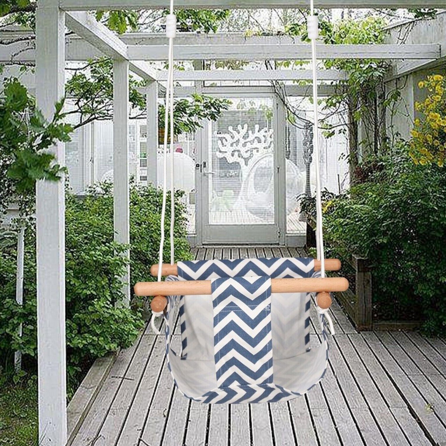 HYGRAD BUILT TO SURVIVE Baby Toddler Swing Seat – Secure Hanging Rope Chair For Outdoor Garden & Kids