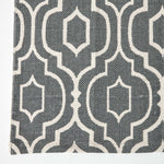 Riga 100% Cotton Printed Patterned Rug Hall Runner, 66 X 200 Cm | 150cm x 95cm | Grey & White