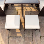 Giulia 9 Piece Rattan Cube Outdoor Set | Brown