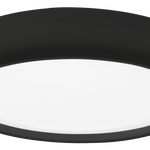 Gea Black Led Ceiling Lamp A Stylish Contemporary 39cm 36w Light With Remote Control And Low Energy Light Source