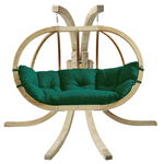 Globo Royal Double Seater Hanging Chair Set In Verde | Double | Green