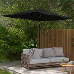 2x3m Rectangular Parasol Patio Outdoor Table Umbrella | Black