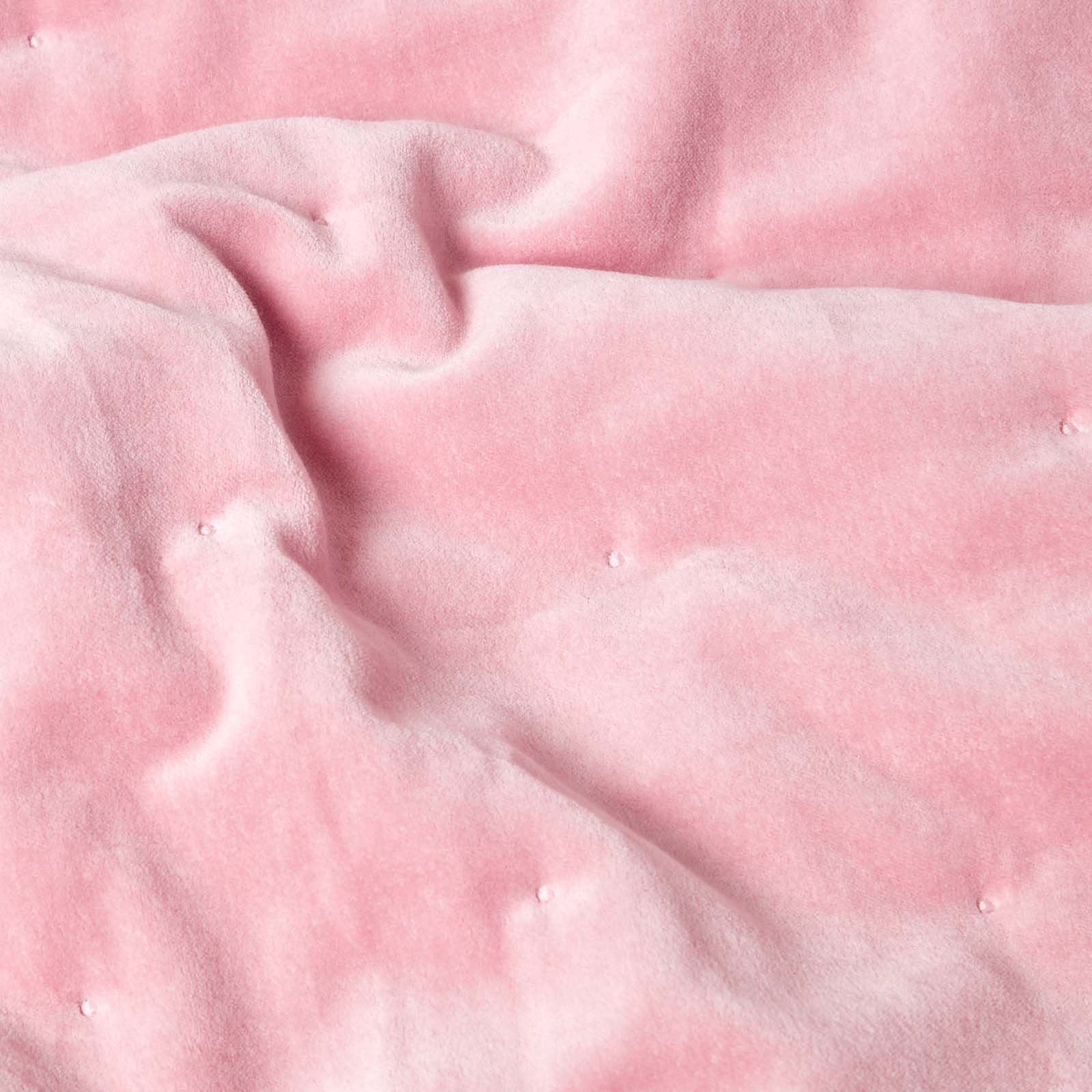 Velvet Cotton Quilted Throw | 125cm x 150cm | Pink