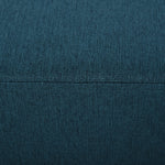 Chic Linen Fabric Footstool Ottoman Cube 4 Plastic Legs | One Size | Blue