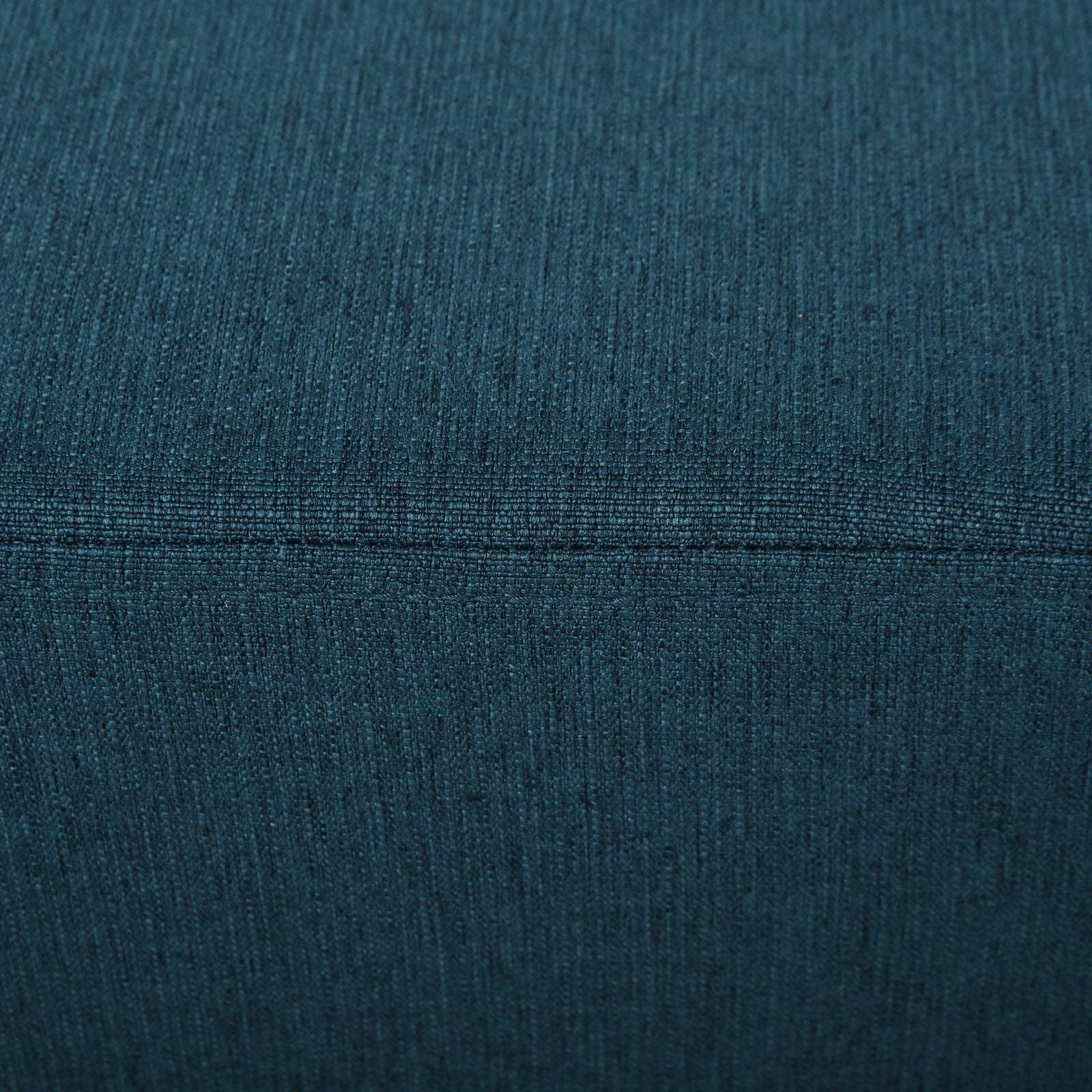 Chic Linen Fabric Footstool Ottoman Cube 4 Plastic Legs | One Size | Blue