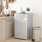 91l Freestanding Under Counter Fridge Silver with Lock | One Size | Silver