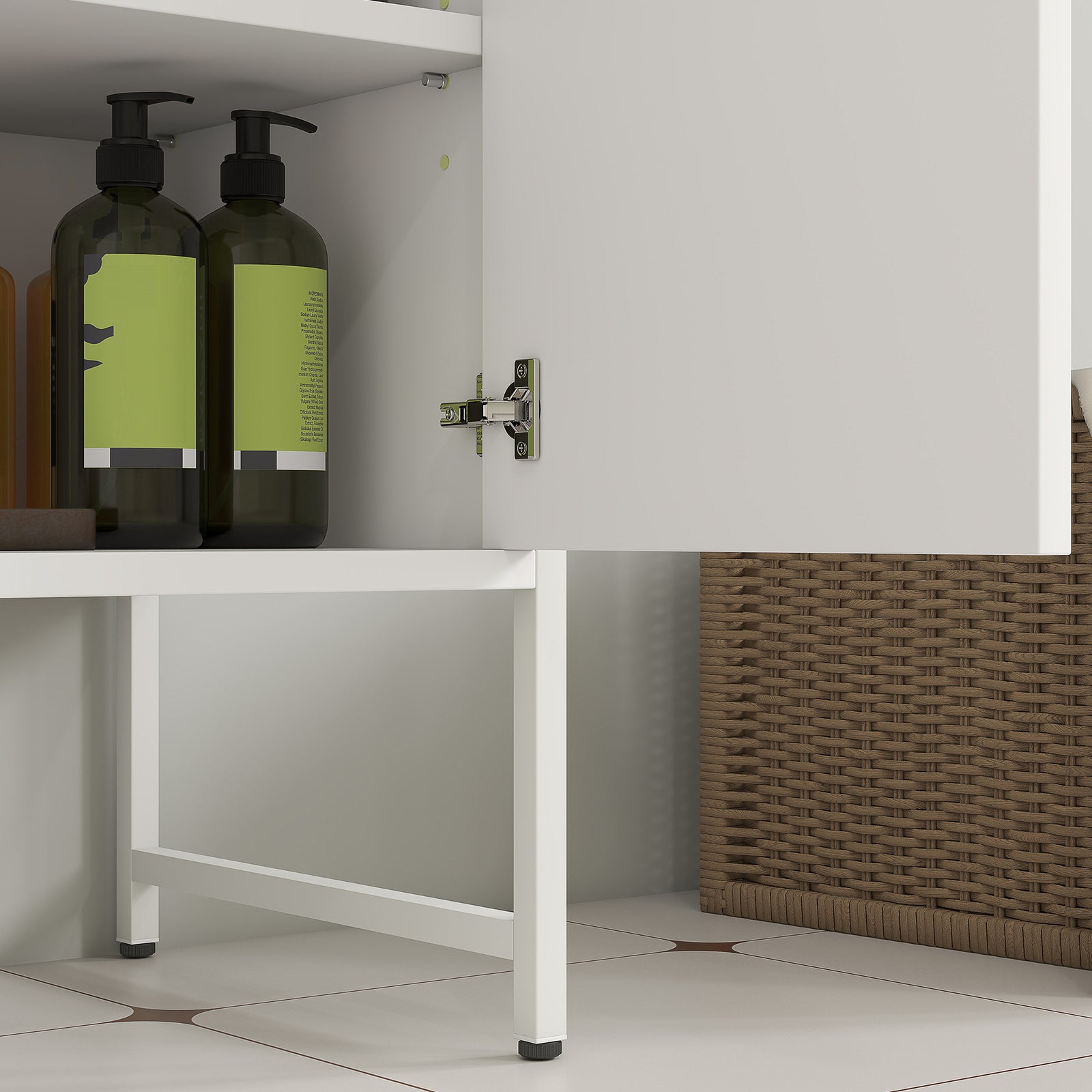 Bathroom Under Sink Cabinet For Basin Without Or With Pedestal | White
