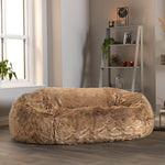 Cloud Giant Faux Fur Bean Bag 2-seater | Beige