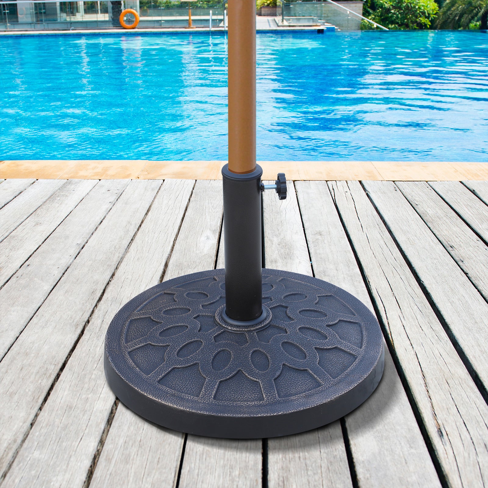 13kg Parasol Base For 38mm/48mm Poles, Bronze
