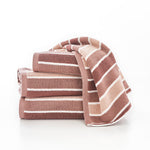 Madison Striped Towels – Ultra-soft 100 Percent Bci Cotton, Elegantly Absorbent | Bath Sheet | Pink