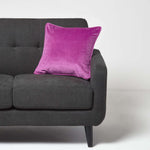 Filled Velvet Cushion With Piped Edge 46 X 46 Cm | 45cm x 45cm | Hot Pink