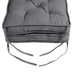 Cotton Travel Support Booster Cushion | 50cm x 50cm | Charcoal Grey