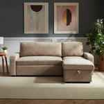 Coeburn Reversible Corner Sofabed With Storage | Light Brown