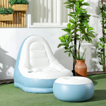 White Inflatable Lounger W/ Cup Holder