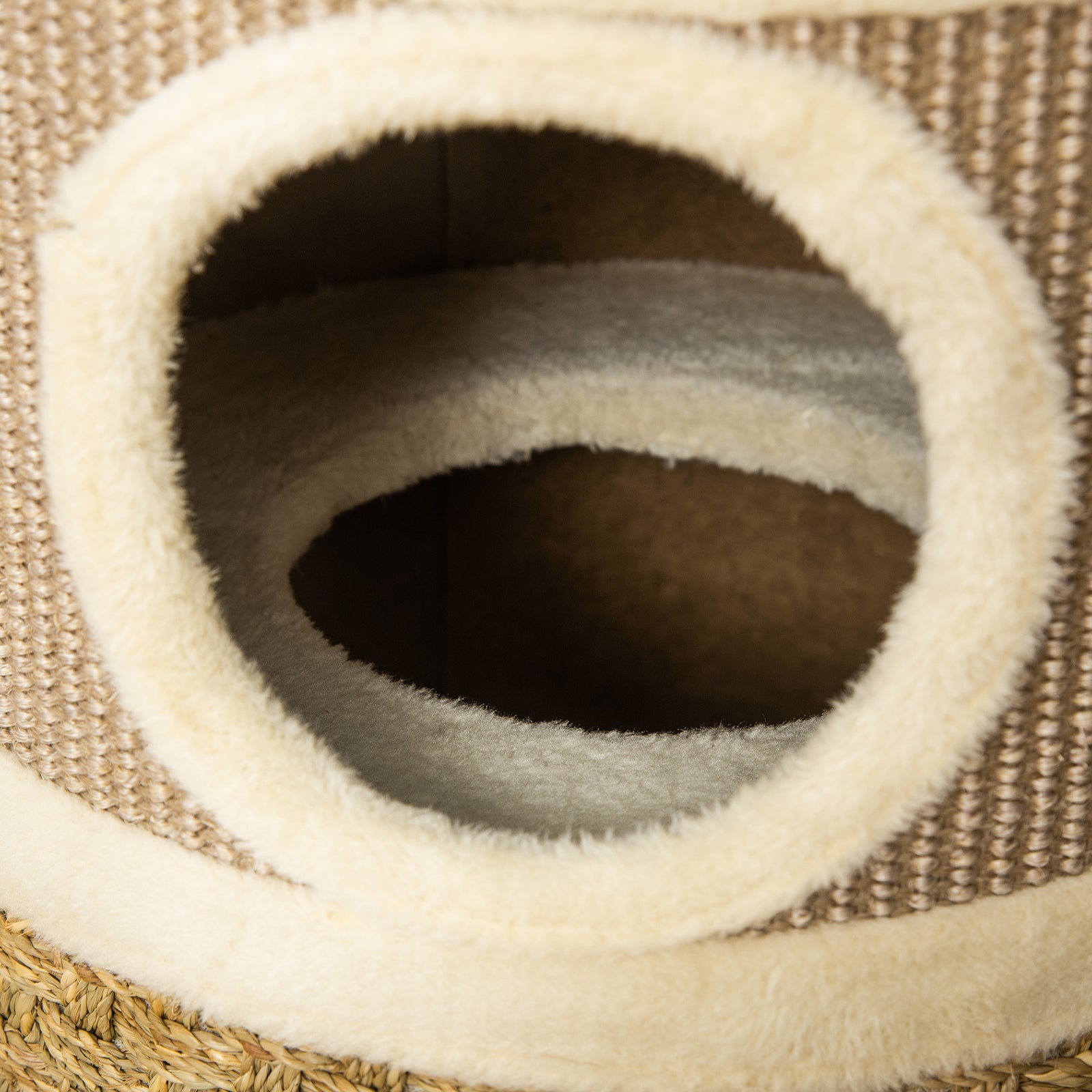 Cat Scratching Barrel Kitten Tree Tower With Sisal And Seaweed Rope