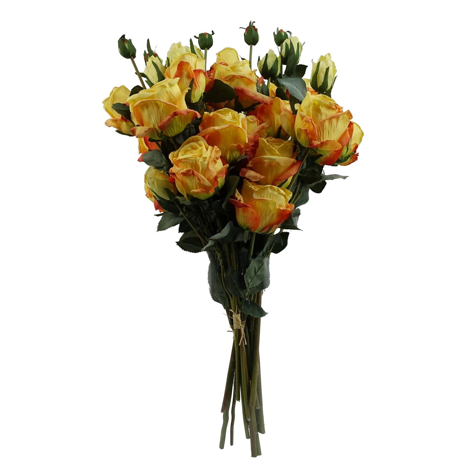 6 X 60cm Yellow Rose Artificial Flower Sprays 24 Flowers 18 Buds