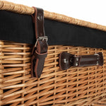 Wicker 55cm Buff Empty Picnic Basket Unlined | Black