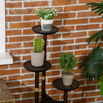 3 Tiered Plant Stand, Plant Shelf For Indoor & Outdoor | Brown