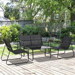 4 Piece Garden Furniture Set W/ Chairs & Table
