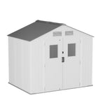 Breeins 8x6ft Plastic Garden Storage Shed With Lockable Door