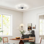 Ceiling Fans With Lights And Remote & App Control For Bedroom | White