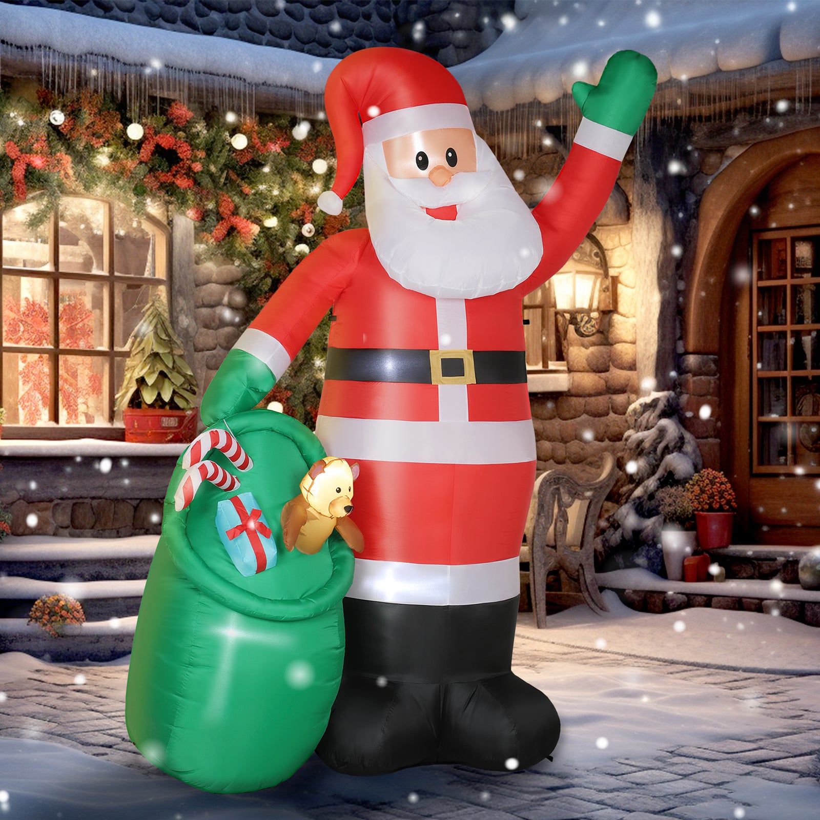 9ft Giant Christmas Blow Up Decoration With Built-in Led Lights