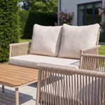 Verano Outdoor Rope Conversation Set | Cream & Beige