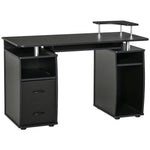 Office Desk With Keyboard Tray, Drawer | Black
