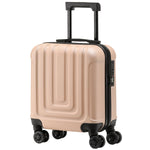 45x36x20cm Lightweight Underseat Cabin Carry On Suitcase - 100+ Airline Approved - Hard Shell Luggage - 4 Wheels | 45 x 36 x 20cm | Champagne