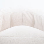 Cabana Borg Fleece Bean Bag Armchair | White