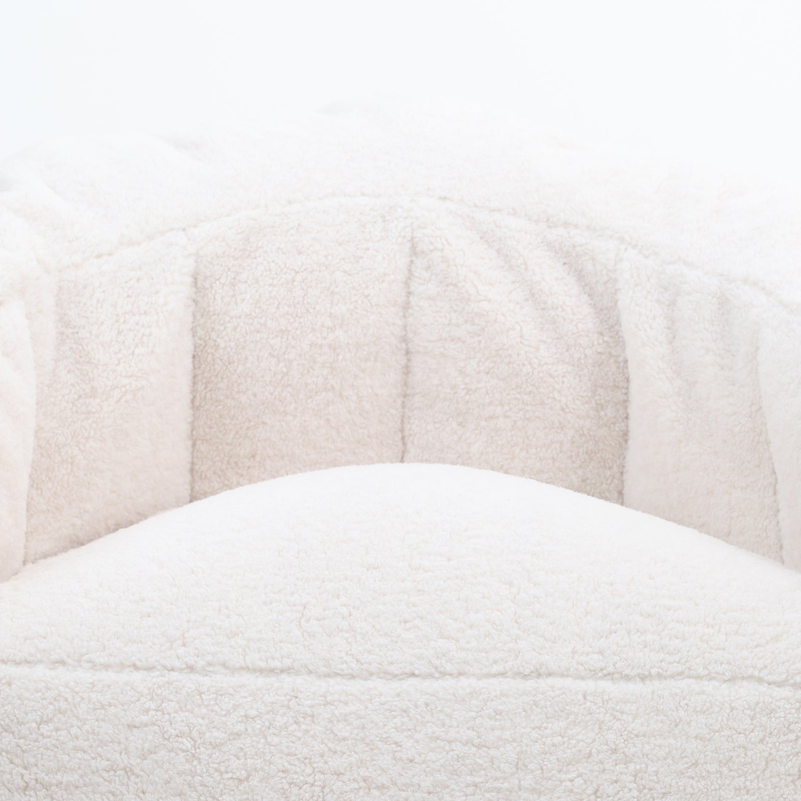 Cabana Borg Fleece Bean Bag Armchair | White