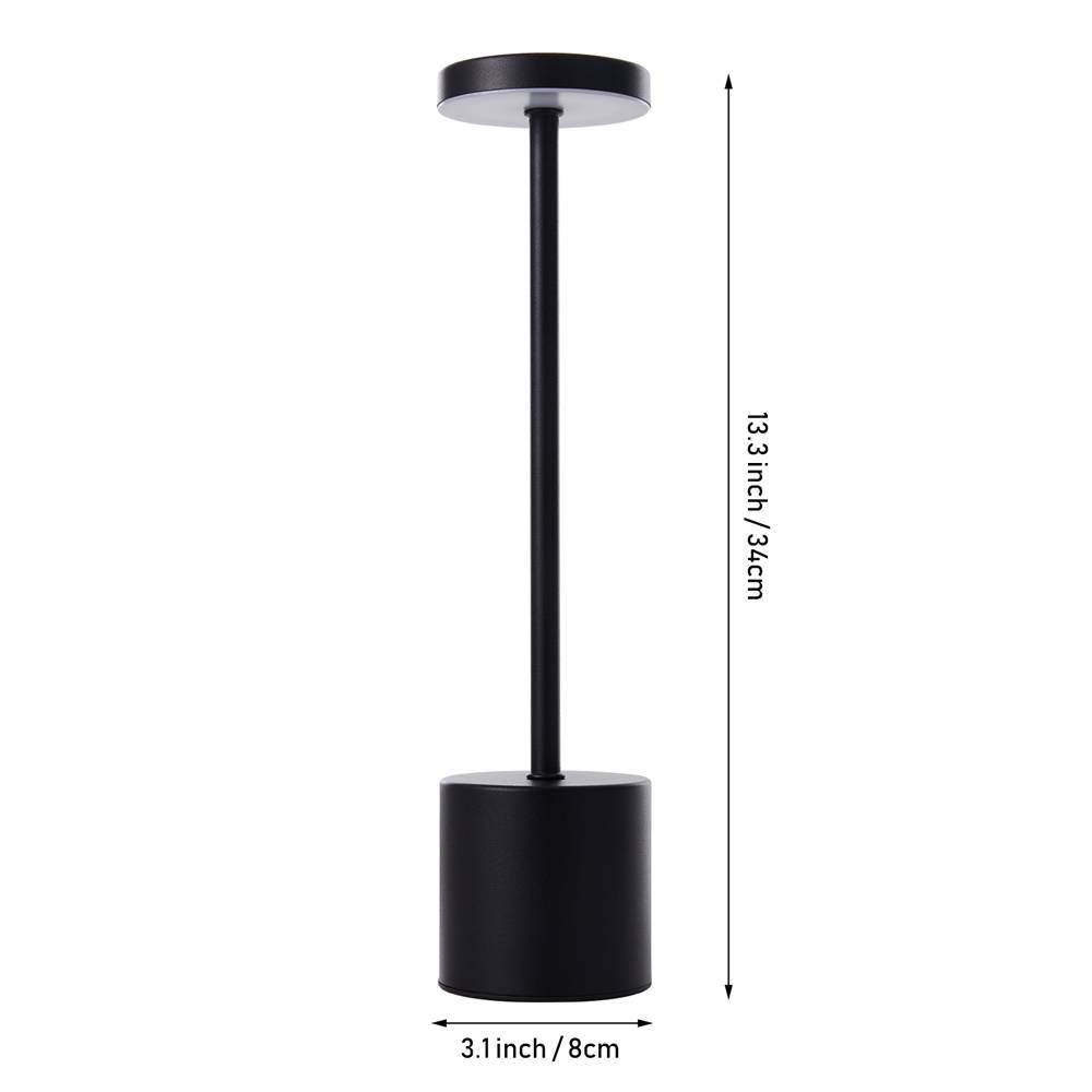 Breeins Industrial-style Rechargeable Dimmable Table Lamp Night Light