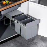 20l+20l Under-cabinet Trash Bin With Smooth Metal Runners