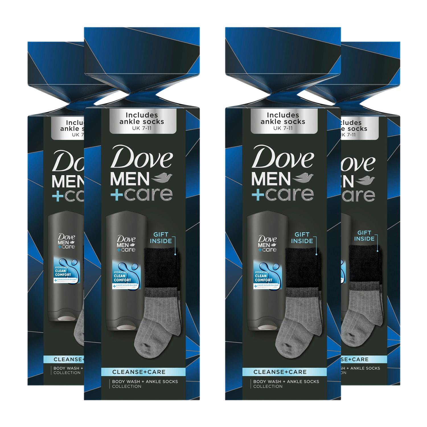 Cleanse And Care Body Wash And Socks Gift Set For Him With Cracker | Set of 4