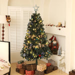 5/6ft Artificial Christmas Tree With Led Blue Red/Blue | 6ft | Blue