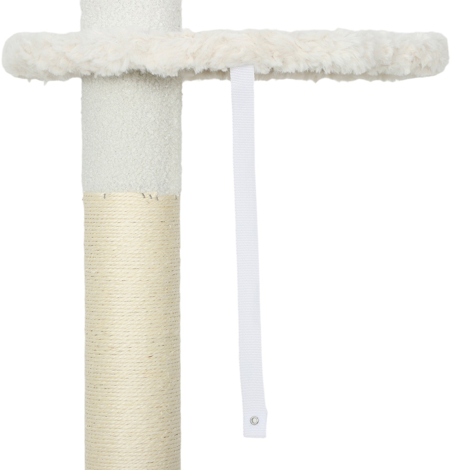 PawHut 225-255 Cm Adjustable Cat Tree With Sisal Scratching Posts, Beige