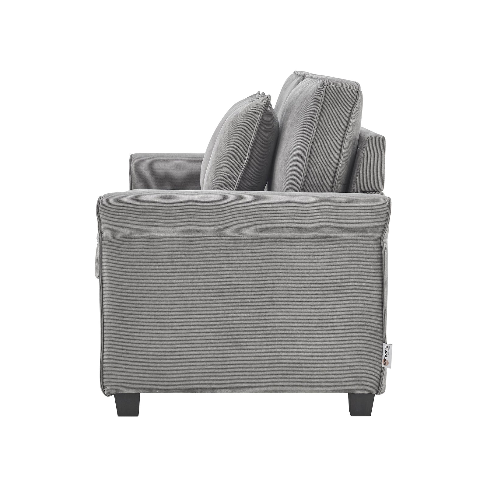 Corduroy Fold Out Mattress Sofa Bed - 2 Seater | Grey