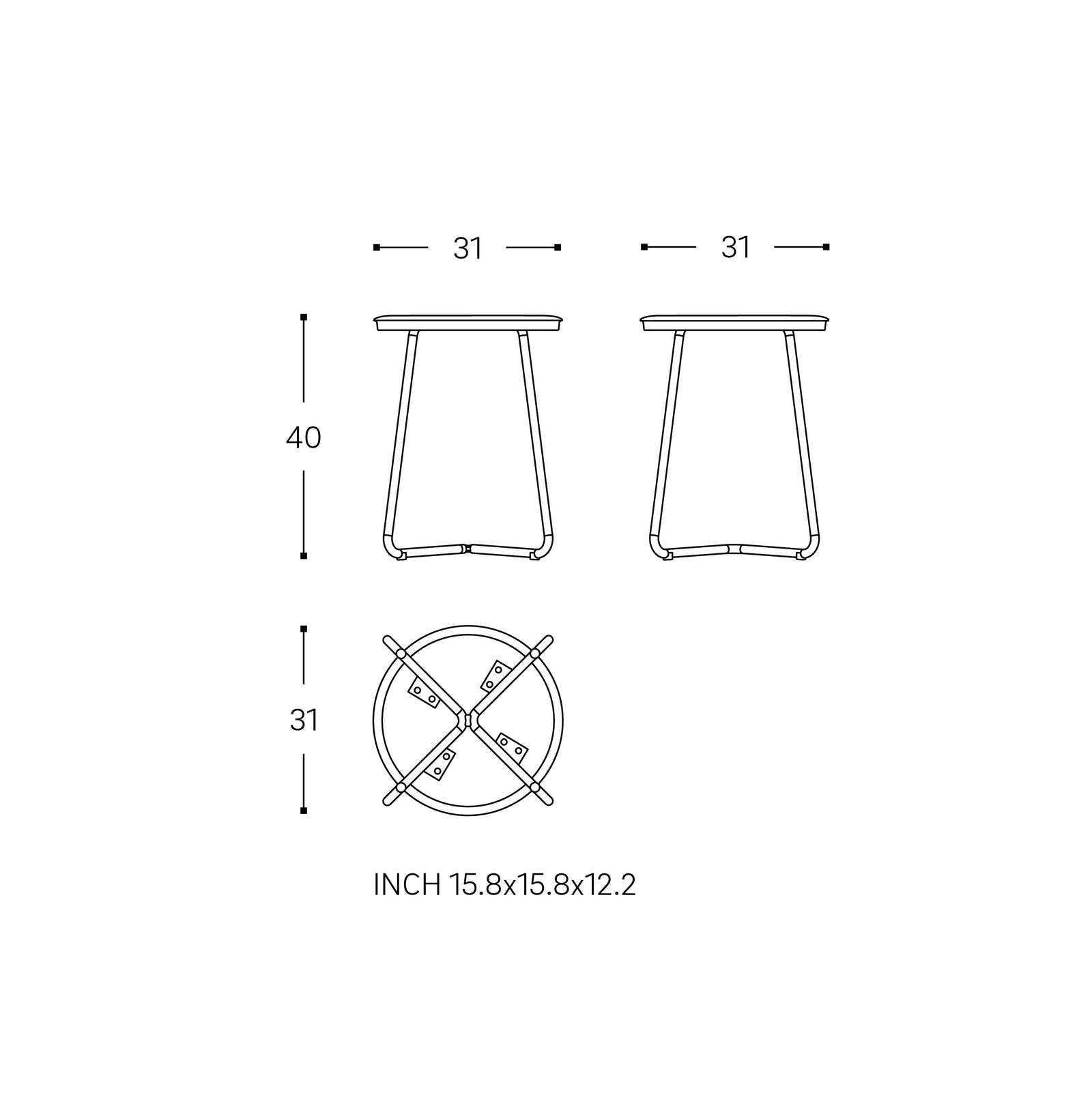 Multi Functional Stool, Small Side Table, White, Geyser Collection